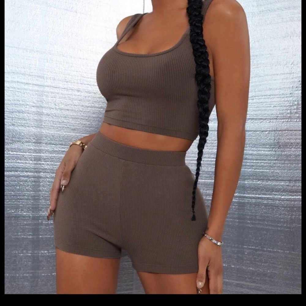 Ribbed Crop Top & Shorts